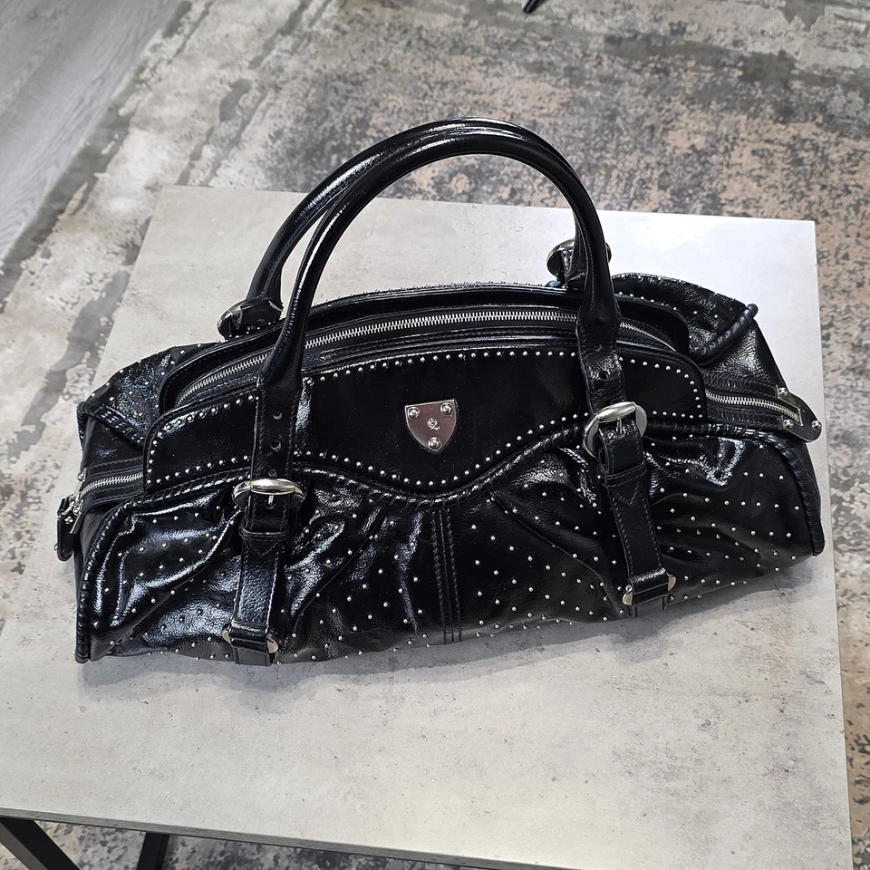 Alexander Mcqueen F/W 2007 Women’s Black Studded Leather Hand Bag 1692 - Image 4 of 4