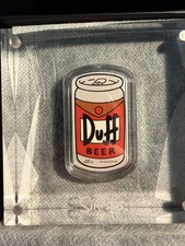 Perth Mint Simpsons Duff Beer 1oz Silver Proof Coin 0.9999 Fine