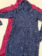 Mud flower dress 10 set two pink navy cowl neck long sleeve midi