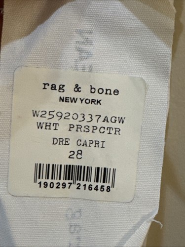 Rag & Bone Womens Dre White Raw Hem Denim Boyfriend Jeans Distressed Size 28 - Picture 8 of 14