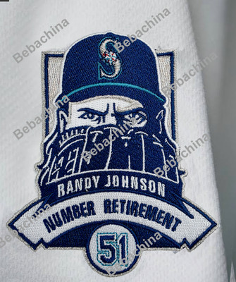 Randy Johnson Patch Seattle Mariners Number Retirement Baseball Jersey Patch #51