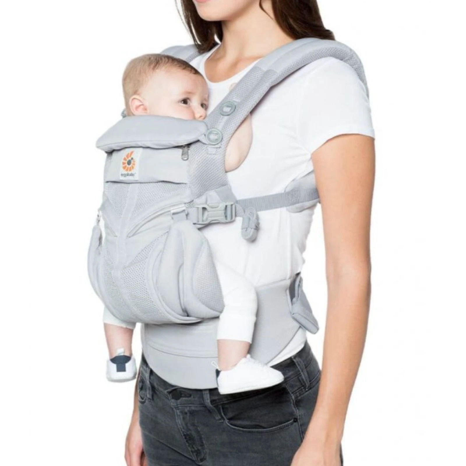 Ergobaby 360 All Positions Baby Carrier Cool Air Mesh 12-45 lbs Pearl Gray NWB