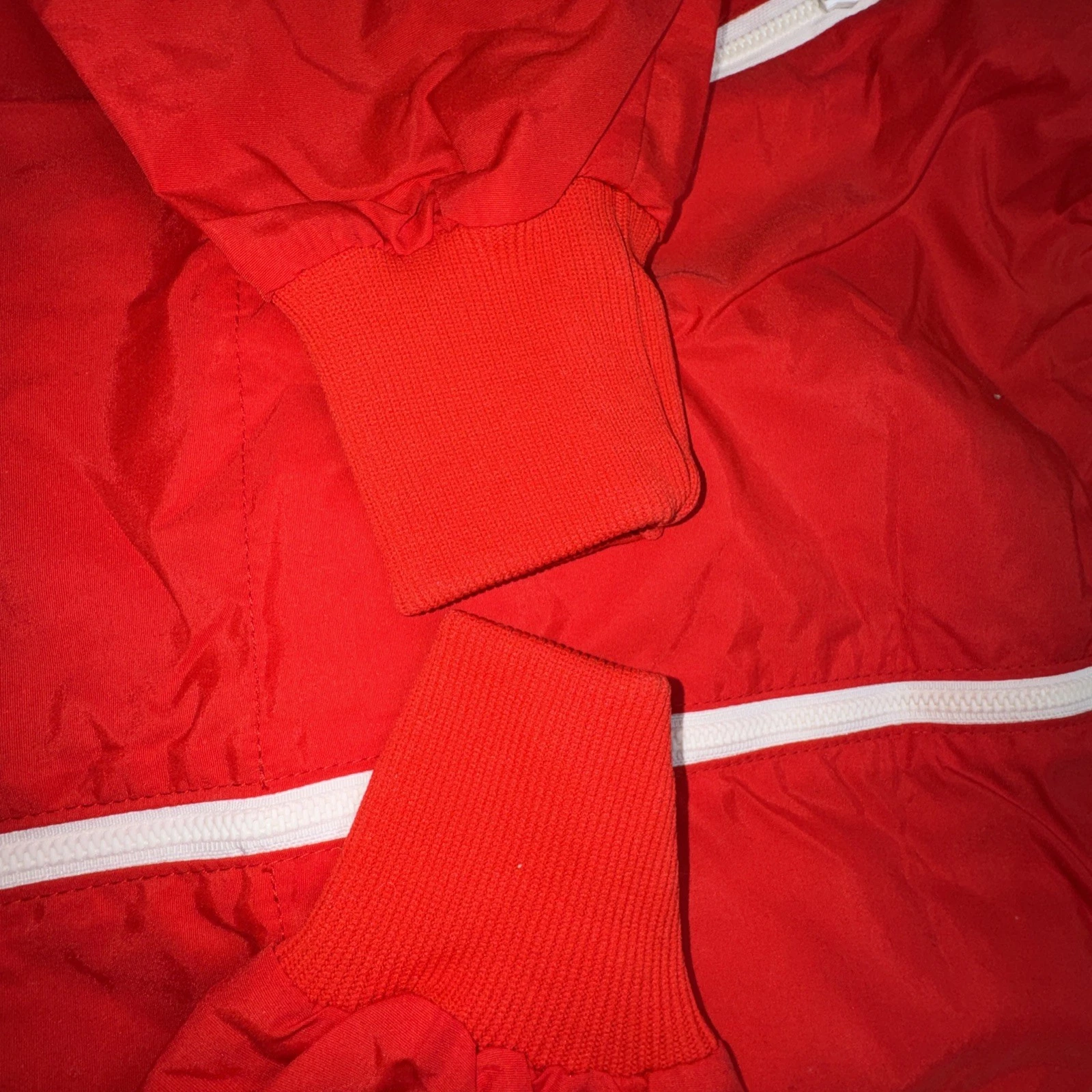 Vintage 60s Levis Hooded National Sports Festival Jacket Light Windbreaker M Red - product detail image 6
