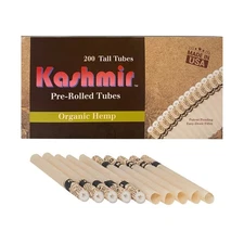Organic Hemp Pre Rolled Tubes 100 mm Size Cigarette Filter Tubes 200 ct -Kashmir