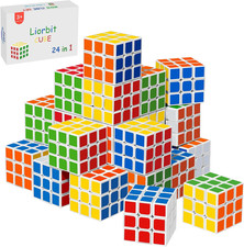 24 Pack Mini Puzzle Cubes Party Favors for Kids, 3X3 Mini Magic Cube Puzzle Priz