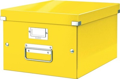 Leitz A4 Storage Box, Click and Store Range 60440016 - Medium, Yellow Yellow Med
