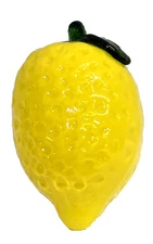 Murano Style Vintage Blown Glass Lemon 4.5"