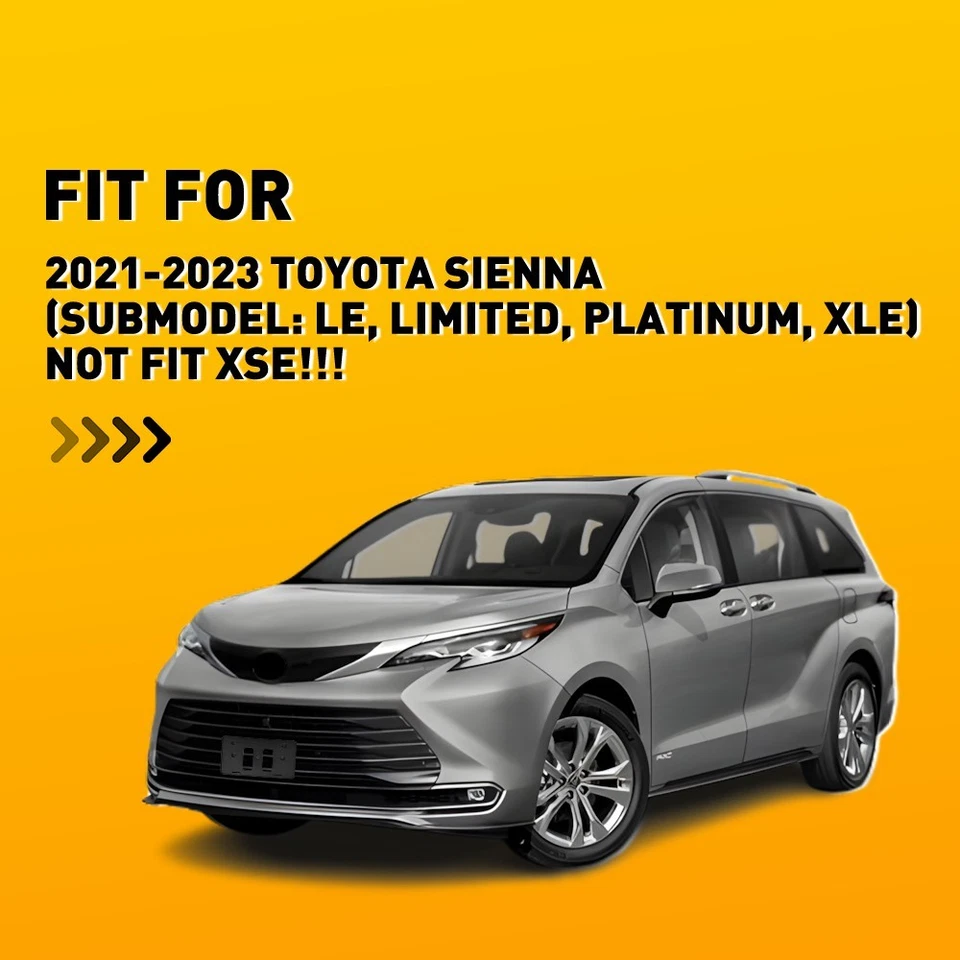 Soporte de soporte de marco de placa de matrícula para Toyota Sienna 2021-2023 Foto 2 de 4