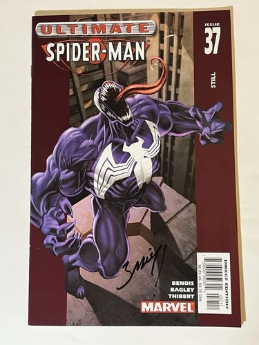 ULTIMATE SPIDER-MAN (2000) #37 1ST PRINT SIGNED BY MARK BAGLEY W/COA VENOM COVER