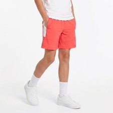 DSG Boys All Sport Short Cabana Coral Pink White Size L 14-16