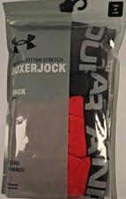 Under Armour Boys' Small Core Cotton Boxer Briefs-1Pk/4Pairs, Black/Red