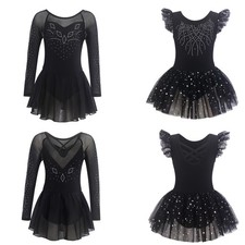 Girls Leotard Festival Ballet Professional Ballerina Show Tutu Dress Dancewear