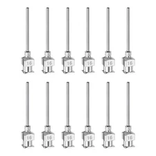 12pcs 16G Stainless Steel Dispensing Needles 1" Glue Needle Tube Blunt Tip
