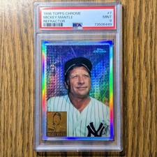1996 TOPPS CHROME REFRACTOR MICKEY MANTLE PSA 9 MT POP 11 ONLY 3 HIGHER SSP