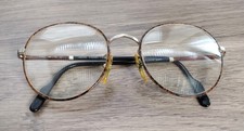 Vintage Evan Picone Society Optiks Glasses Gold Frame Italy E940 Brown Black