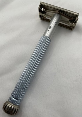Vintage Gillette Blue Starburst Safety Razor K2 K 2