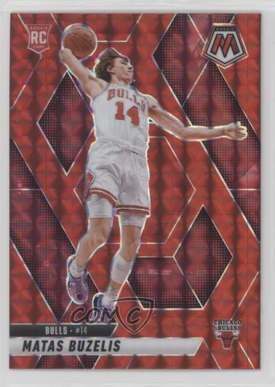 2024-25 Panini Mosaic Rookies Red Mosaic Prizm Matas Buzelis #223 2x0