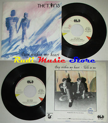 *LP 45 7'' THE TWINS Deep within my heart Talk to me 1985 italy CGD  (QST2)