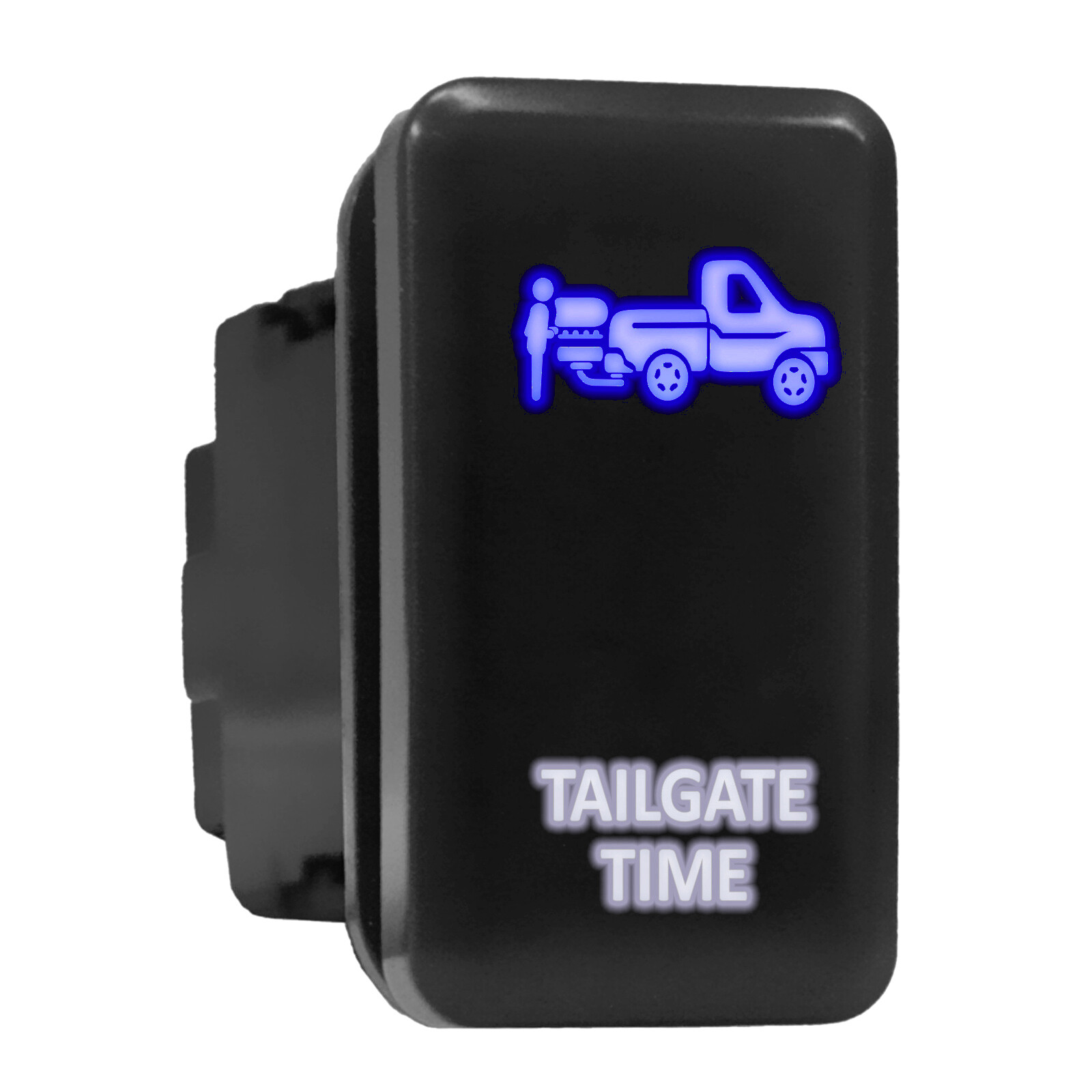 Blue/White Backlit Tall Push Button 1.54