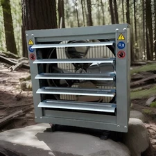 24'' Wall Mounted Automatic Shutter Exhaust Fan 220V 3800 CFM Shop Greenhouse