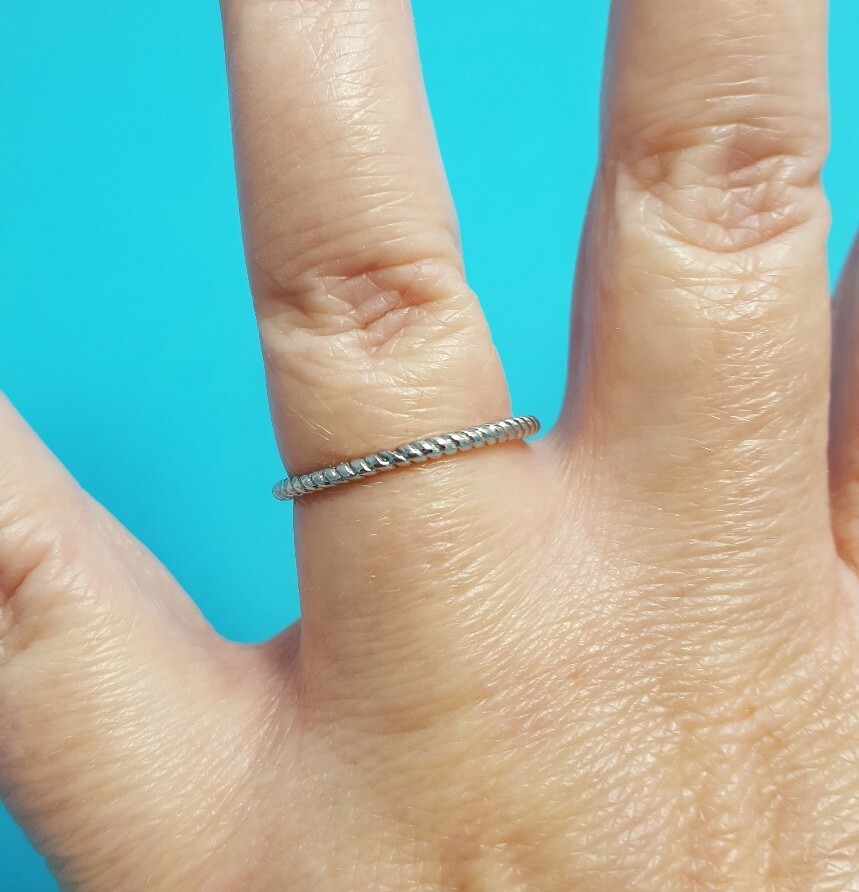 Authentic HSN Silver Tone Twisted Design Thin Sta… - image 9