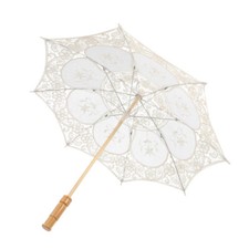 Toyvian Lace Umbrella Handmade Bridal Umbrella Photography Umbrella with Handle