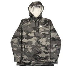 Camo Hoodie Men's Medium Nike Training Pullover Tech Snow Therma-Fit Sweatshirt