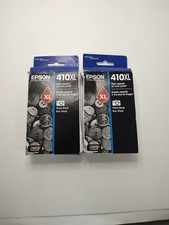 Lot of 2: Epson 410XL High Capacity Black Ink Cartridge T410XL120 New Exp 2024