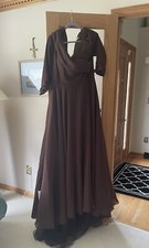 Celebrity Dress Formal Wedding Mother Of The Bride Brown NWT Size 18 With Train