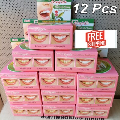 Isme Rasyan Herbal Clove Toothpaste Whitening Teeth & Mouth Oral Care 12 Pcs