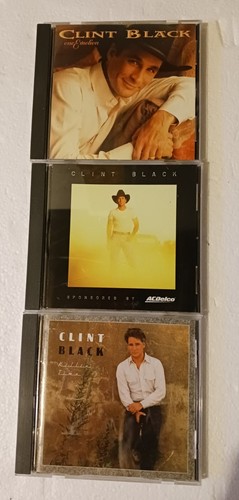 3 Vintage Clint Black CD's Compact Disc Albums Country Music