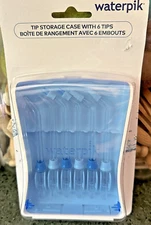 Waterpik Water Flosser Tips Storage Case and 6 Count Replacement Tips TS-100E