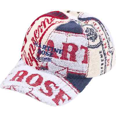 Supreme x Martine Rose Towel 6-Panel Cap Black Natural Green