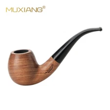 MUXIANG Handmade Billiard Tobacco Smoking Pipe 9mm Filter