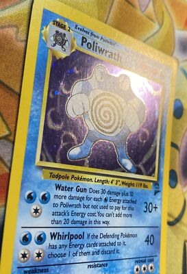 Poliwrath - 15/130 - Pokemon Base Set 2 Holo Rare Card WOTC