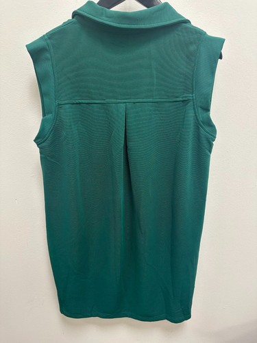 Entro Womens Collared V-Neck Sleeveless Mini Dress D23455 Forest NWT Medium - Picture 2 of 3