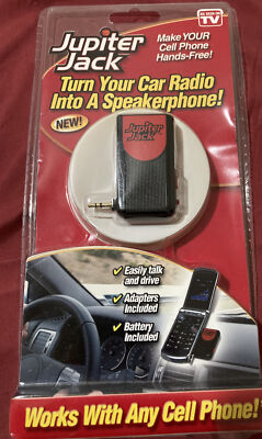 Jupiter Jack Cell Phone Car Speakerphone Converter  NIB  6 Adapters-New