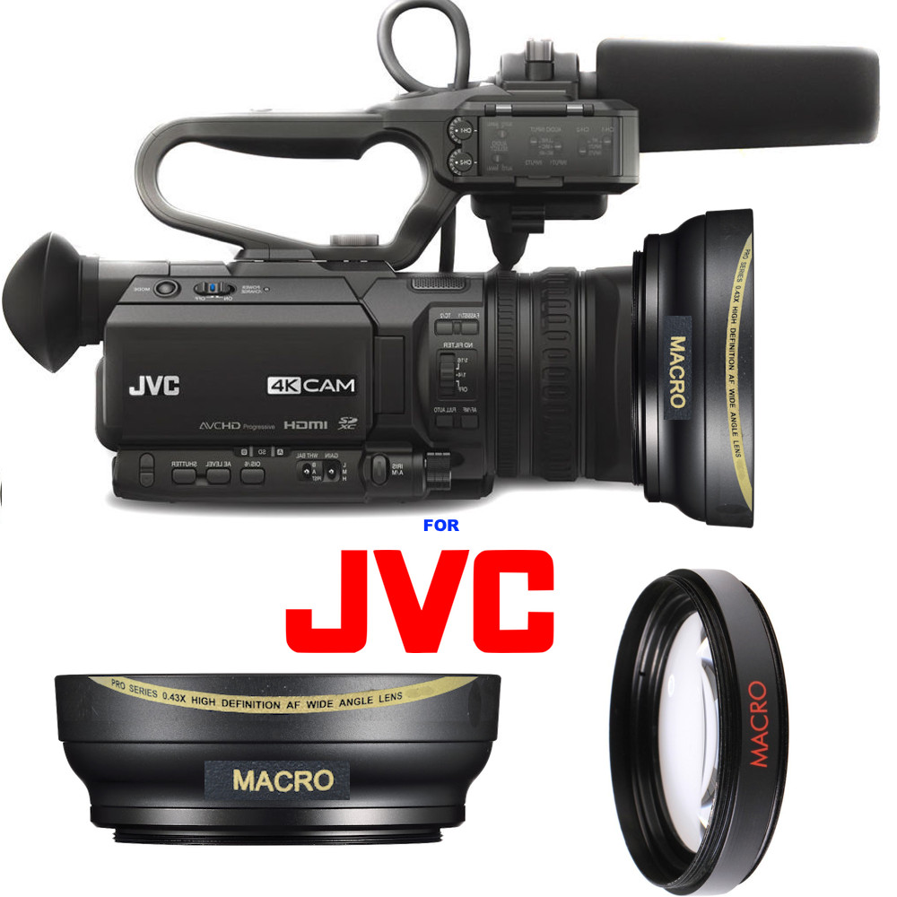ULTRA WIDE ANGLE LENS + MACRO LENS FOR JVC GY-HM180 Ultra HD