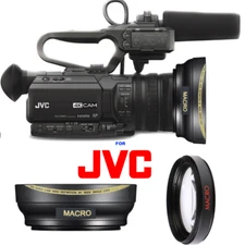 ULTRA WIDE ANGLE LENS + MACRO LENS FOR JVC GY-HM180 Ultra HD 4K CAMCORDER