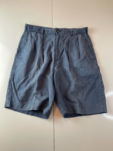 Gap Mens Shorts Blue Pleated Front 