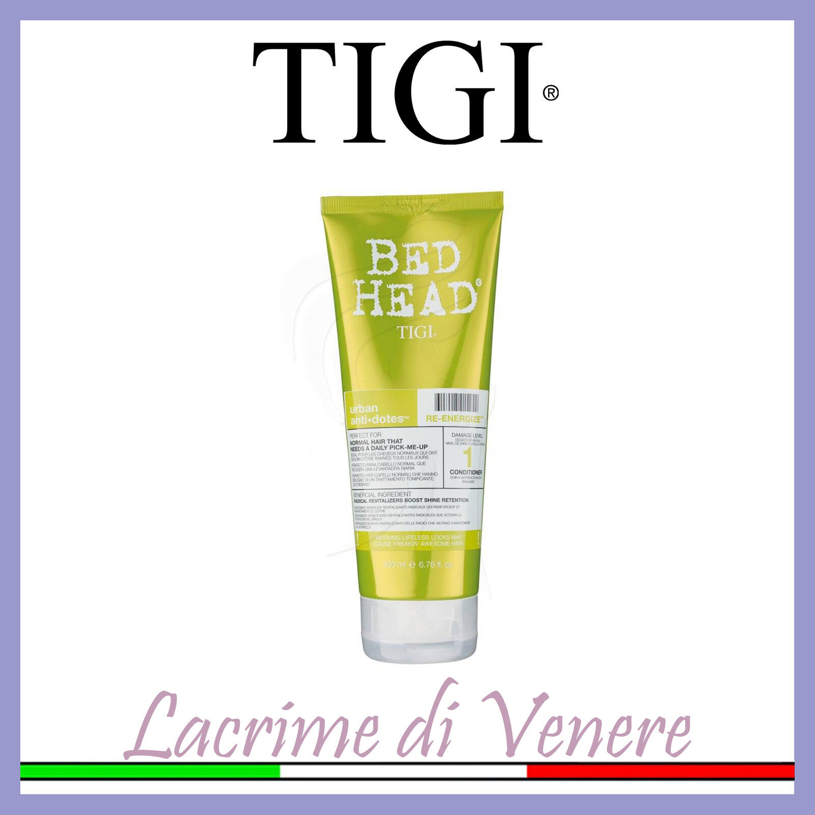 TIGI BED HEAD RE ENERGIZE CONDITIONER BALSAMO #1 200ML