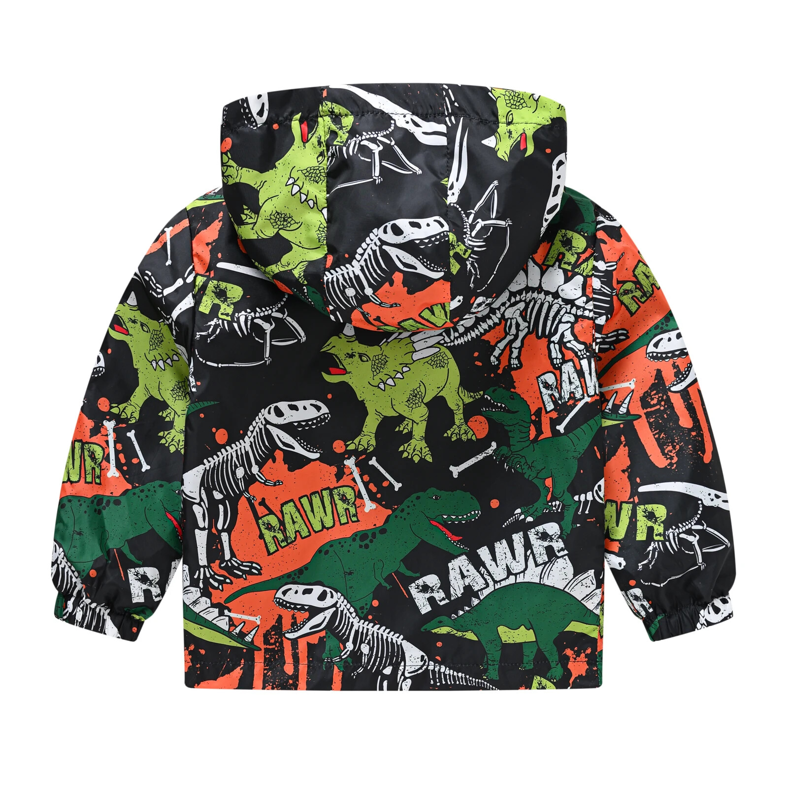 Boys Windproof Hooded Jacket Various Cartoon Graphic Prints Zipper Coat Kids Spr image 3