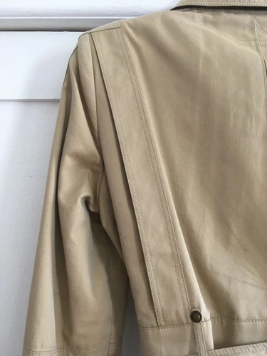 Rare Burberry Prorsum Fitted Trench Mac UK 10 Irridescent Buttermilk/Beige - Picture 16 of 17