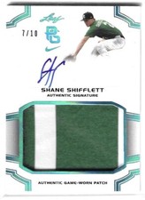 2016 PERFECT GAME NATIONAL SHOWCASE SHANE SHIFFLETT PLATINUM AUTO PATCH 7/10