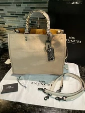 COACH ROGUE Colorblock Snakeskin Detail SATCHEL EXOTIC 58966