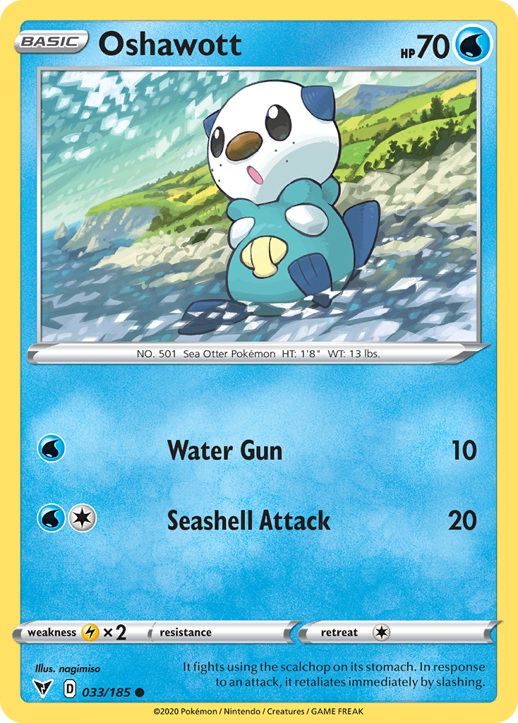 Oshawott 33/185 Common | Vivid Voltage | Pokemon Card | eBay