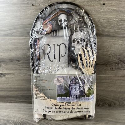 Haunted Cemetery Graveyard Halloween House Gothic Scene Kit 13 Pieces Scary