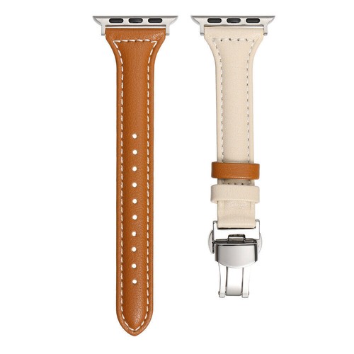 Slim Women Leather Band Strap for Apple Watch 9 8 7 6 5 Ultra 2 40/44/41/45/49mm - Picture 37 of 51