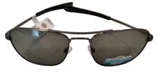 NWT Caribbean Sun polarized sunglasses glass lens gunmetal 55-19-140 Rx-able