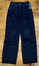 Wild Fable Highest Rise Baggy Jeans size 2/26 - Black/distressed NEW